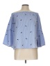 Always Indigo 100% Polyester Blue 3/4 Sleeve Blouse Size L - photo 1