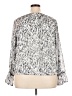 Nine West 100% Polyester Silver Long Sleeve Blouse Size XXL - photo 2