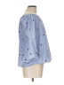 Always Indigo 100% Polyester Blue 3/4 Sleeve Blouse Size L - photo 4