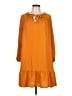 Old Navy 100% Polyester Solid Orange Casual Dress Size L - photo 1