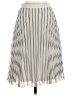 Atmosphere 100% Polyester Stripes Silver Casual Skirt Size 4 - photo 1
