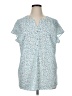 Croft & Barrow 100% Polyester Teal Short Sleeve Blouse Size 1X - photo 1