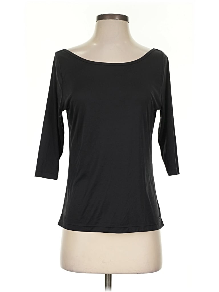 Pre-owned Splits 59 3/4 Sleeve Top Black Boatneck Tops