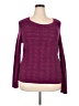 Liz Claiborne Chevron-herringbone Purple Pullover Sweater Size XXL - photo 1