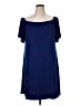 West Loop Solid Blue Casual Dress Size XL - photo 1