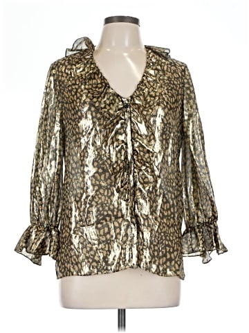 Alice + Olivia 3/4 Sleeve Silk Top (view 1)