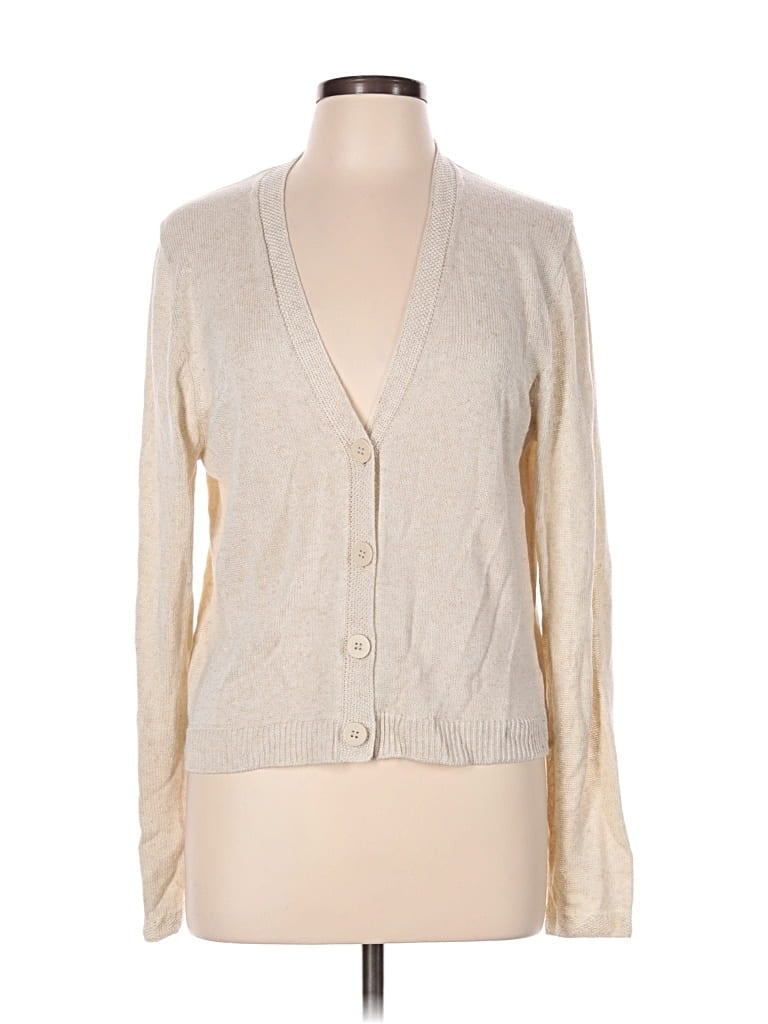 Pre-owned Max Studio Cardigan Sweater In Tan