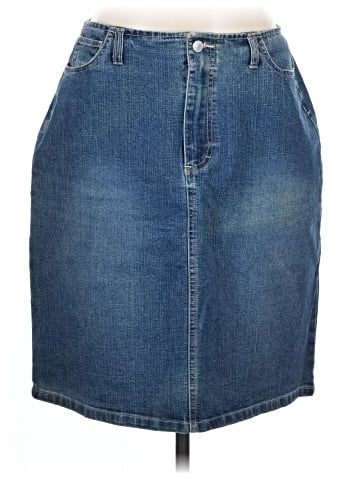Gloria Vanderbilt Denim Skirt (view 1)