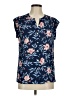 Daniel Rainn 100% Polyester Blue Short Sleeve Blouse Size M - photo 1