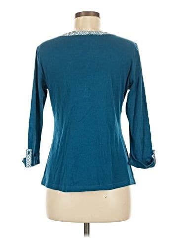 Karen Scott Long Sleeve Henley (view 2)