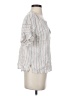 Splendid Stripes White Short Sleeve Blouse Size S - photo 4