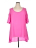 Peter Nygard 100% Polyester Pink Short Sleeve Blouse Size XL - photo 1