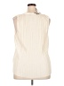 DKNY 100% Polyester Ivory Sleeveless Blouse Size XXL - photo 2