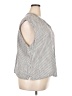 Old Navy Stripes Gray Sleeveless Button-Down Shirt Size XXL - photo 4