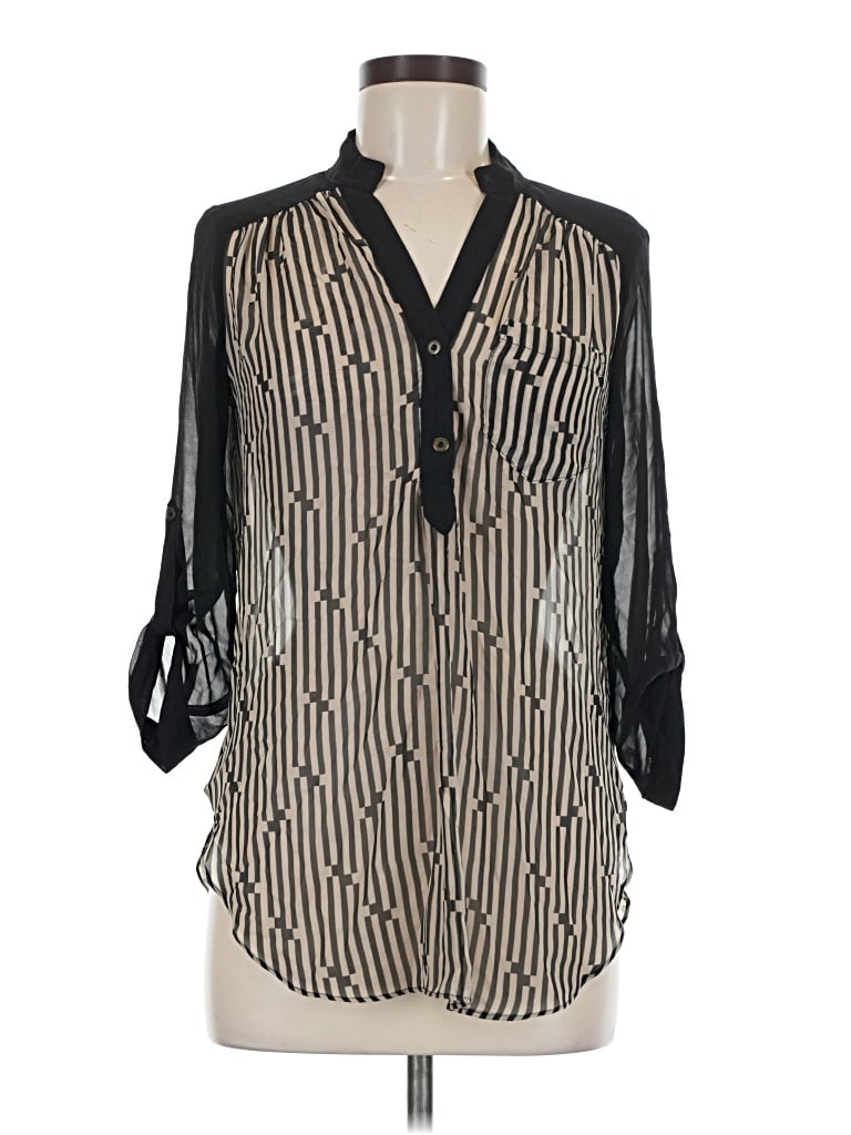 Pre-owned Bcx 3/4 Sleeve Blouse In Black