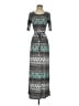 Cato Print Teal Casual Dress Size S - photo 1