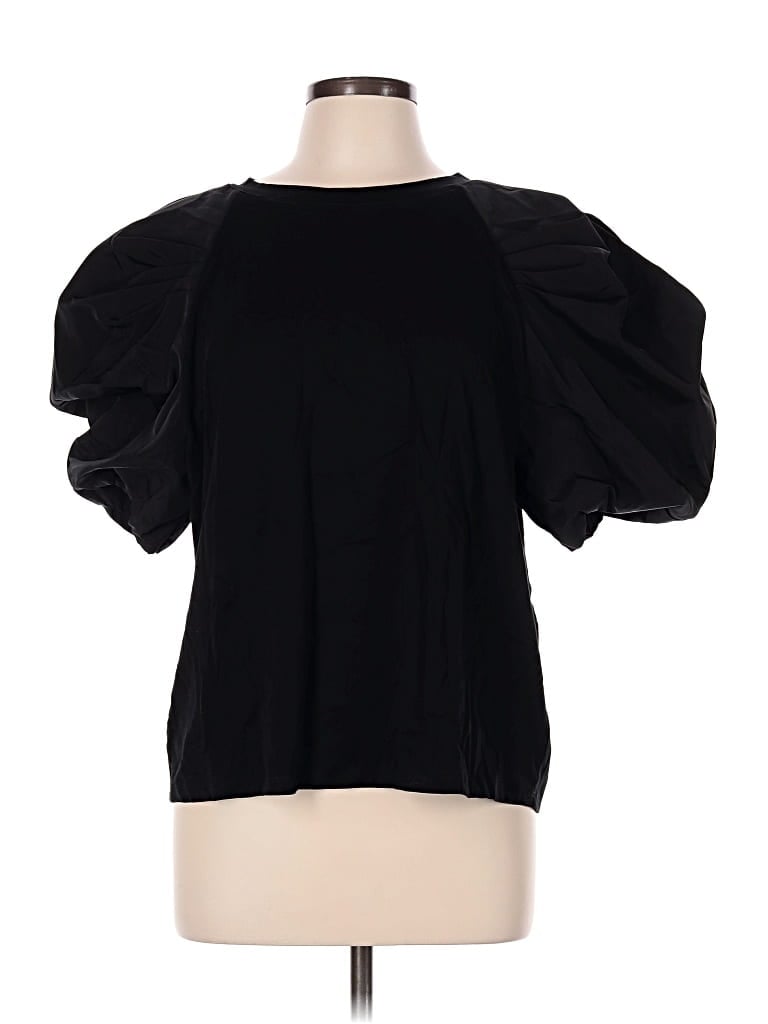 Pre-owned Express Short Sleeve Top Black Cold Shoulder Neckline Tops