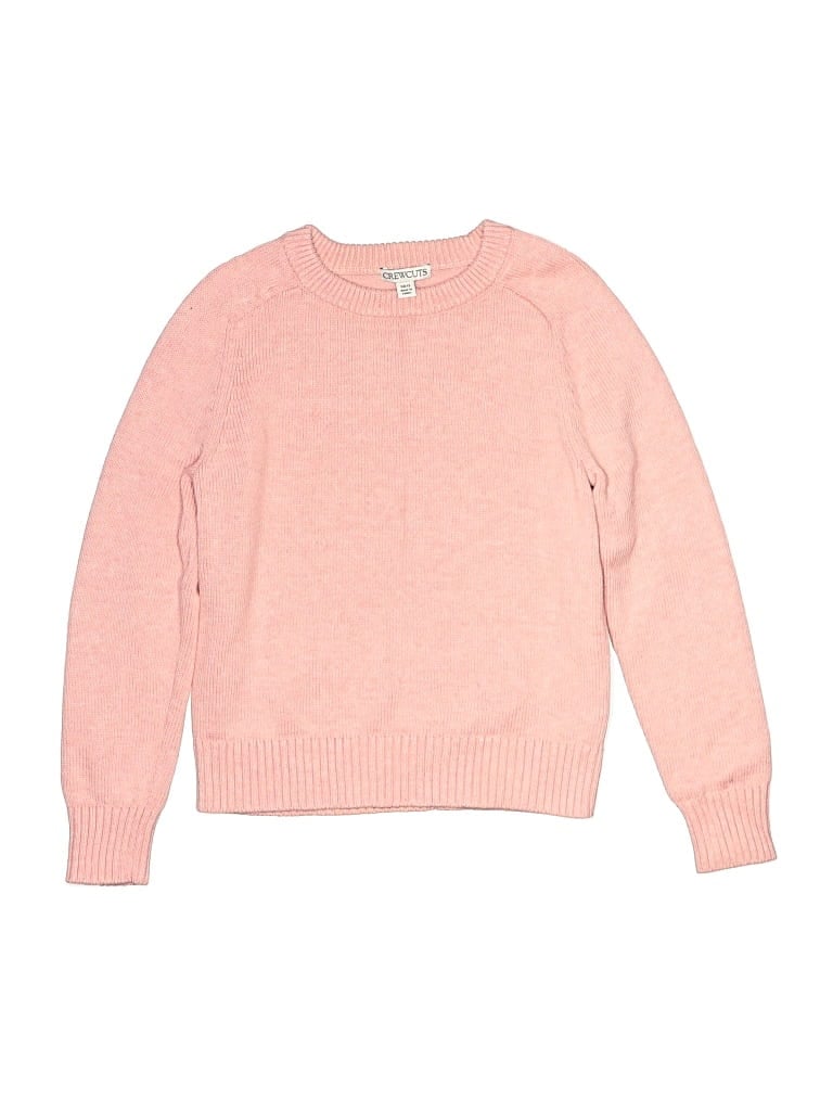 Pre-owned Crewcuts Kids' Pullover Sweater In Pink
