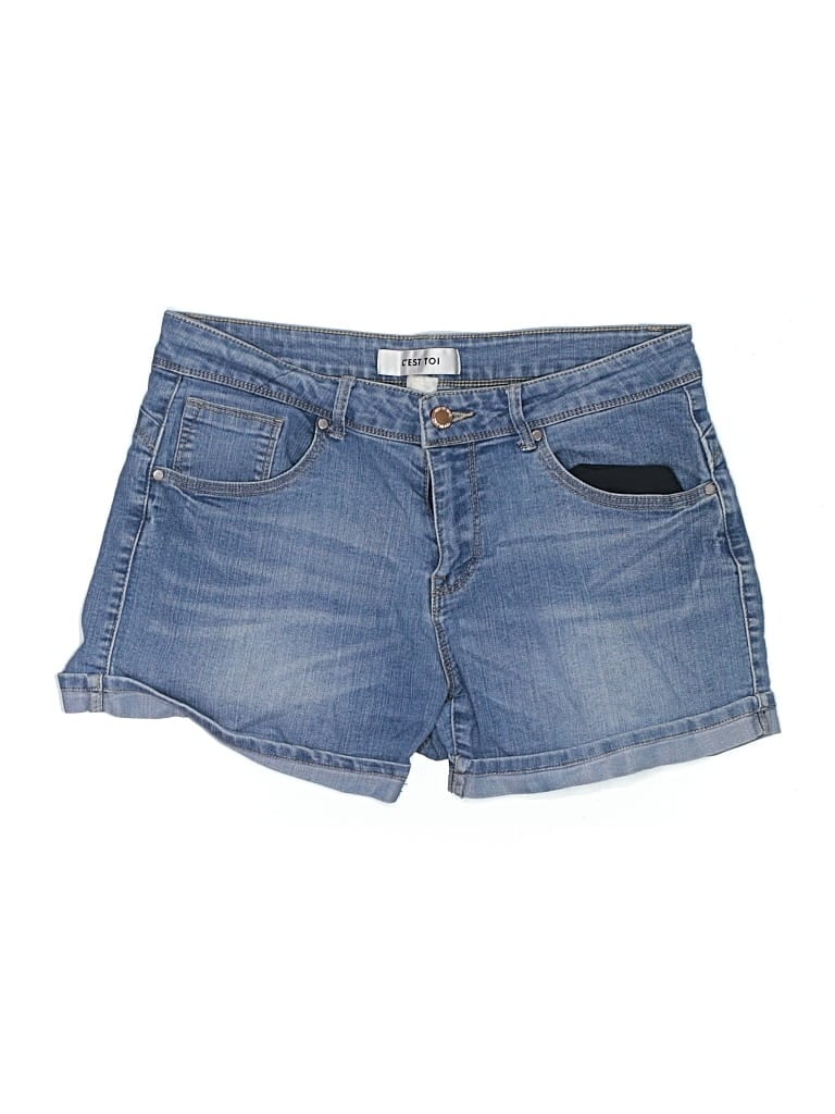 Pre-owned C'est Toi Denim Shorts In Blue