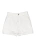 Zara 100% Cotton Solid White Shorts Size 4 - photo 1