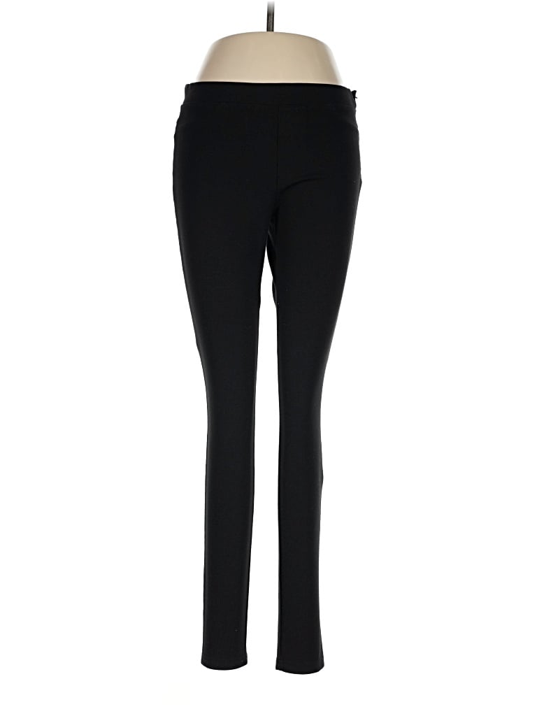 Pre-owned Hue Active Pants In Black