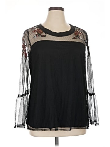 Ruff Hewn Long Sleeve Blouse (view 1)