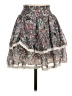 Aqua 100% Polyester Paisley Gray Casual Skirt Size S - photo 1