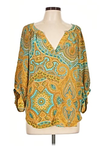 Alice & Trixie 3/4 Sleeve Silk Top (view 1)