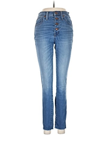 Madewell Tall 10" High-Rise Skinny Crop Jeans: Button-Front TENCEL&trade; Denim Edition (view 1)