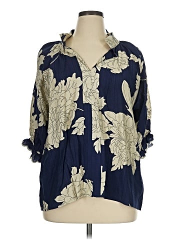 Umgee 3/4 Sleeve Blouse (view 1)