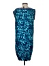 BCBGMAXAZRIA Graphic Blue Cocktail Dress Size S - photo 2