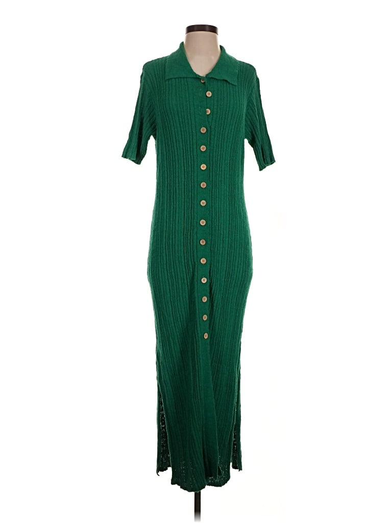 Pre-owned Fp Beach Casual Dress In Green