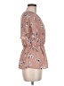 Sienna Sky 100% Polyester Tan Short Sleeve Blouse Size M - photo 4