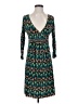 Max Studio Print Teal Casual Dress Size XS - photo 1