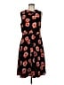 Talbots Floral Orange Black Casual Dress Size 8 - photo 1