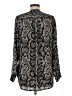 Larry Levine 100% Polyester Paisley Black Long Sleeve Blouse Size M - photo 2