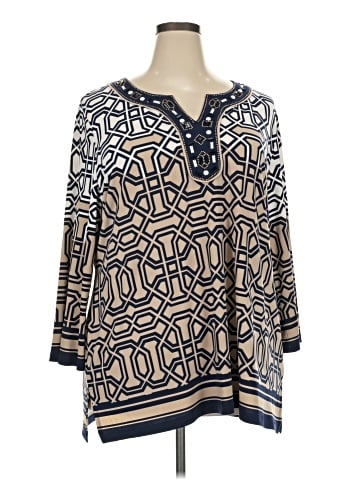 JM Collection 3/4 Sleeve Blouse (view 1)