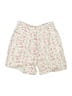 Talbots 100% Rayon Floral Ivory Shorts Size 8 - photo 1