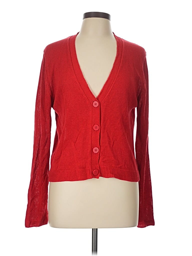 Pre-owned Max Studio Cardigan Sweater In Red