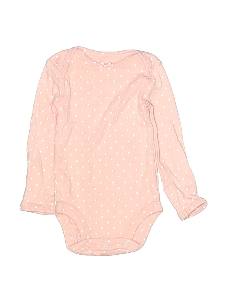 Pre-owned Carter's Babies' Long Sleeve Onesie In Pink