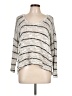 Splendid Stripes Silver Pullover Sweater Size L - photo 1