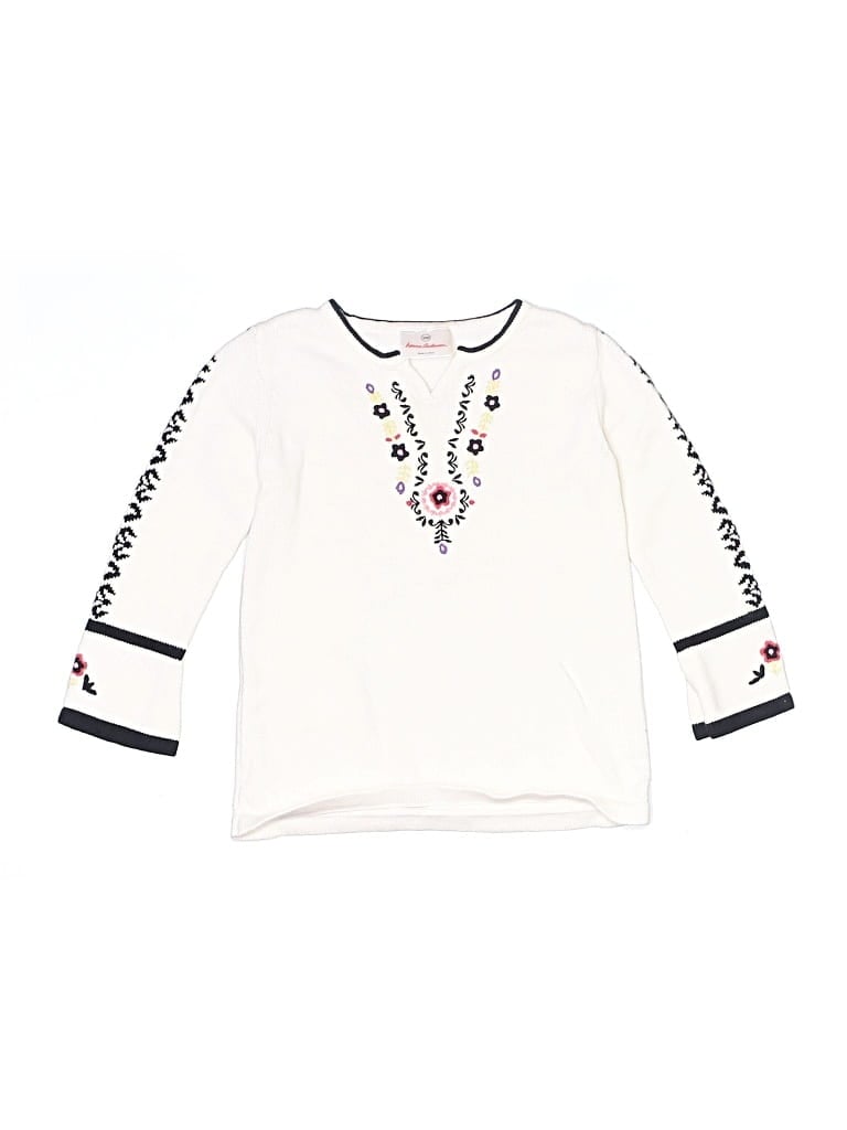 Pre-owned Hanna Andersson Kids' Sweatshirt In White