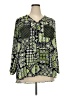 Cato 100% Polyester Print Green 3/4 Sleeve Blouse Size 22 - photo 1