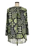 Cato 100% Polyester Print Green 3/4 Sleeve Blouse Size 22 - photo 2