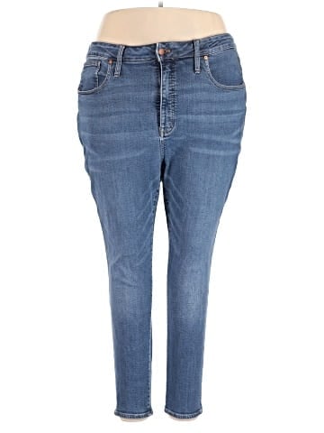 Madewell Plus Curvy High-Rise Skinny Jeans in Wendover Wash: TENCEL&trade; Denim Edition (view 1)