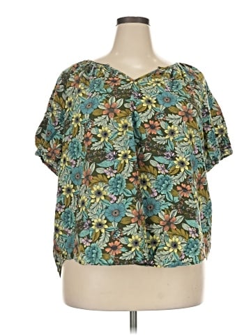 a.n.a. A New Approach Short Sleeve Blouse (view 1)