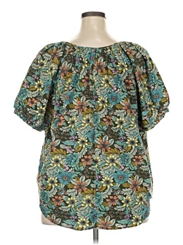 a.n.a. A New Approach Short Sleeve Blouse (view 2)