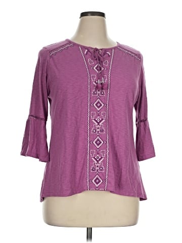 Style&Co 3/4 Sleeve Top (view 1)