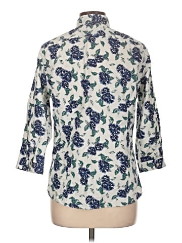 Lands' End 3/4 Sleeve Button-Down Shirt (view 2)