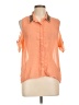 Truth NYC 100% Polyester Orange Short Sleeve Blouse Size L - photo 1